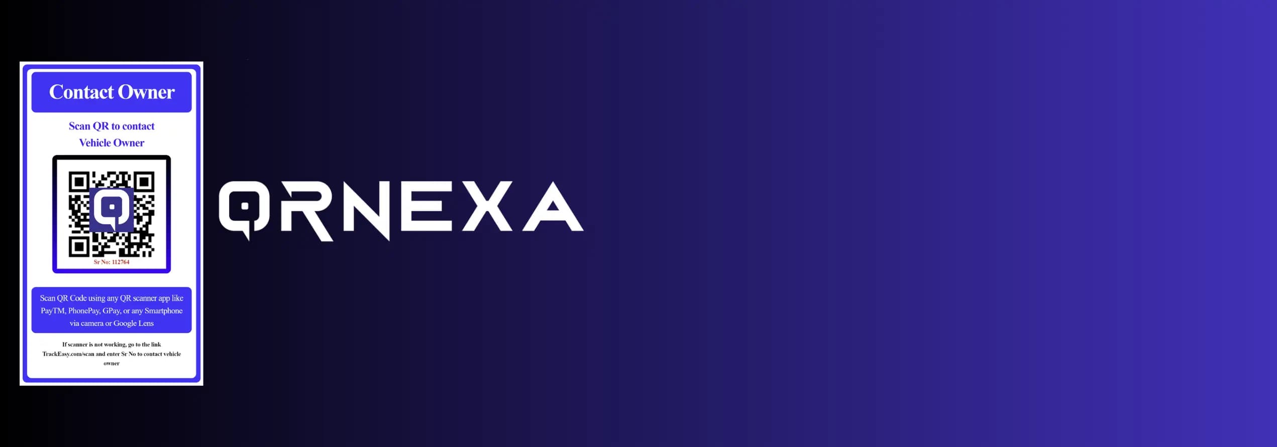 QRNexa - About Us Page (A vehicle owner smart QR sticker for vehicles)